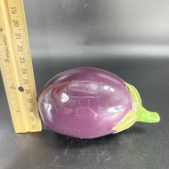 Vintage Ceramic Eggplant Set 2 Houseware Decor Figure Made In Portugal VTG - Picture 6 of 15